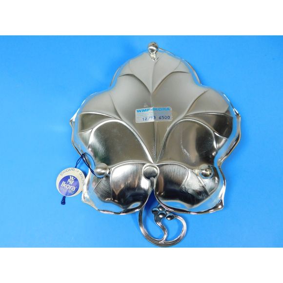 Ikora Leaf Dish Silver Plate Marked & Tag Germany 9.5 X 8 in. - Picture 5 of 9